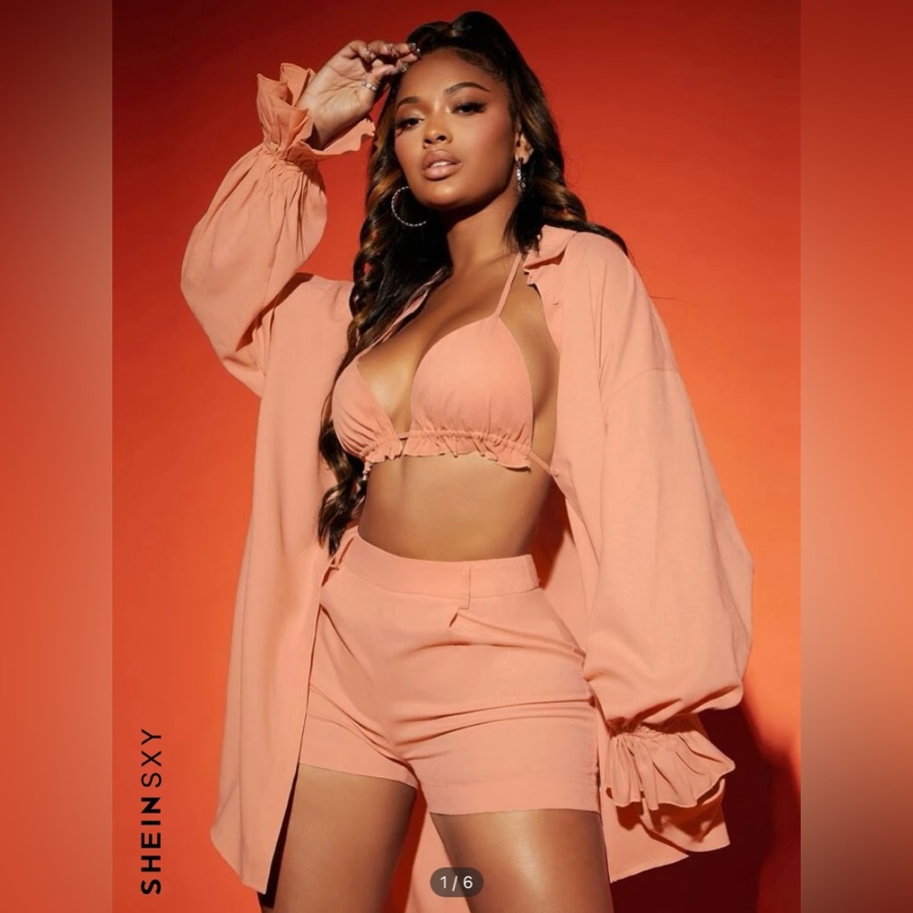 SHEIN Apricot 3 piece set